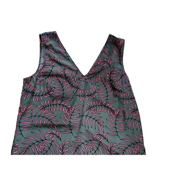 Nordstrom Halogen Palm Print Midi Dress L - Picture 13 of 16